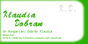 klaudia dobran business card